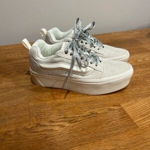 Vans Knu Skool Platform Sneakers with Silver Laces